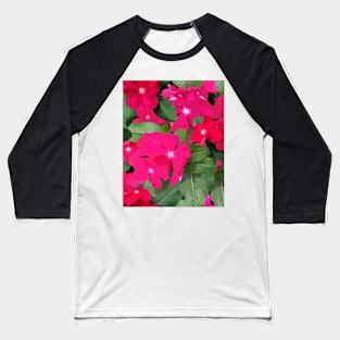 Magenta Impatiens Baseball T-Shirt